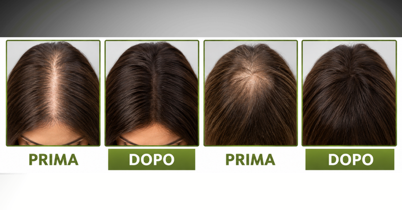Capelli diradati donna prima e dopo