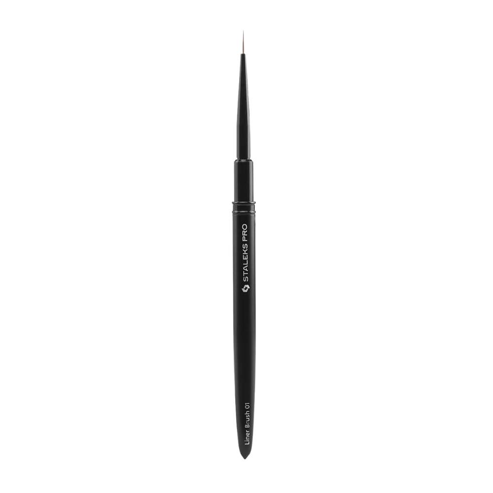 Staleks Pro Brush-Liner EXPERT – pennello nail art professionale 1 mm x 7 mm con manico in alluminio