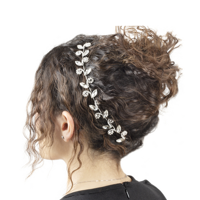 Labor Decorazione per capelli floreale con strass 28cm