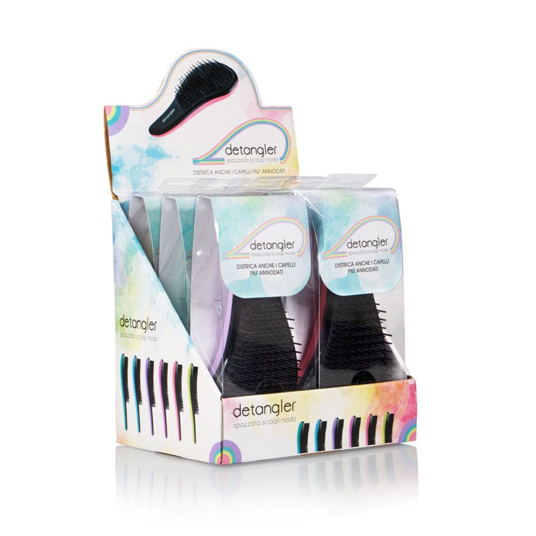 Labor Display with Detangler Brushes Assorted Colors