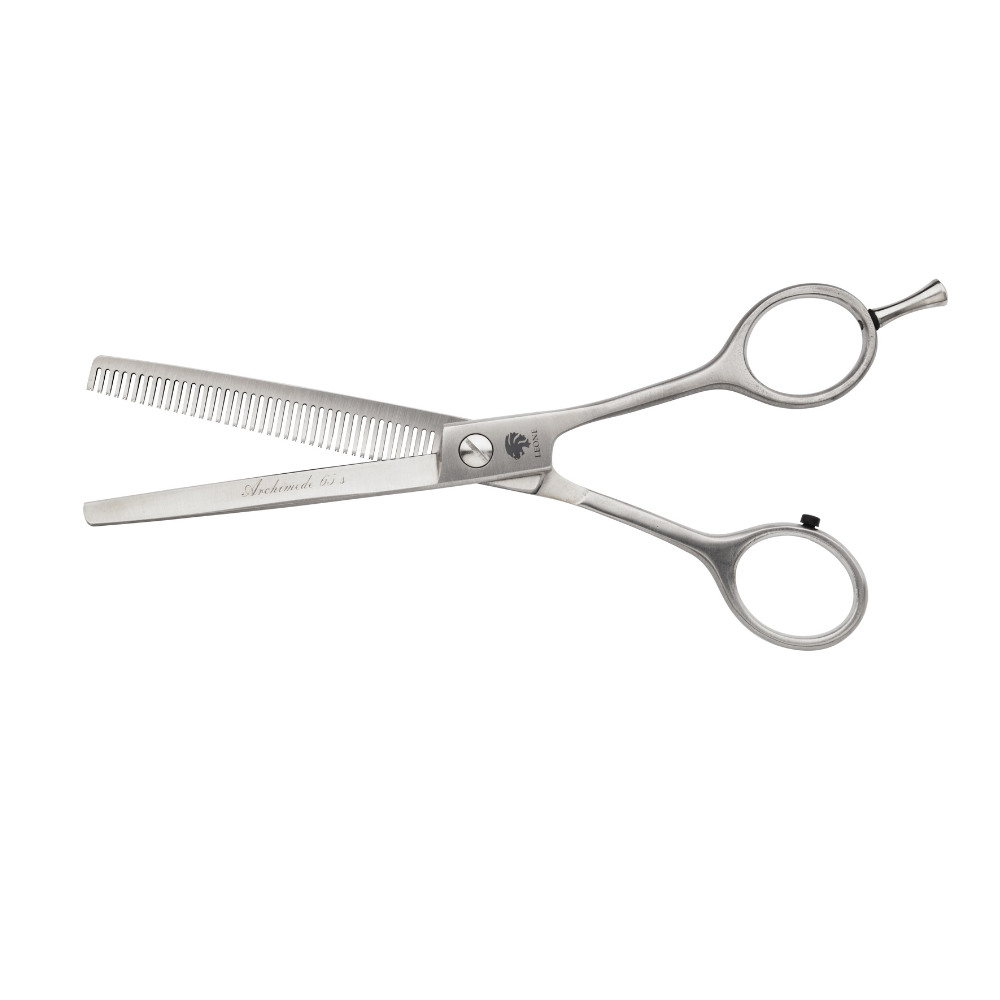 Forbice Sfoltitrice Leone Archimede 6.5" – 40 Denti per Tagli Maschili e Sfumature