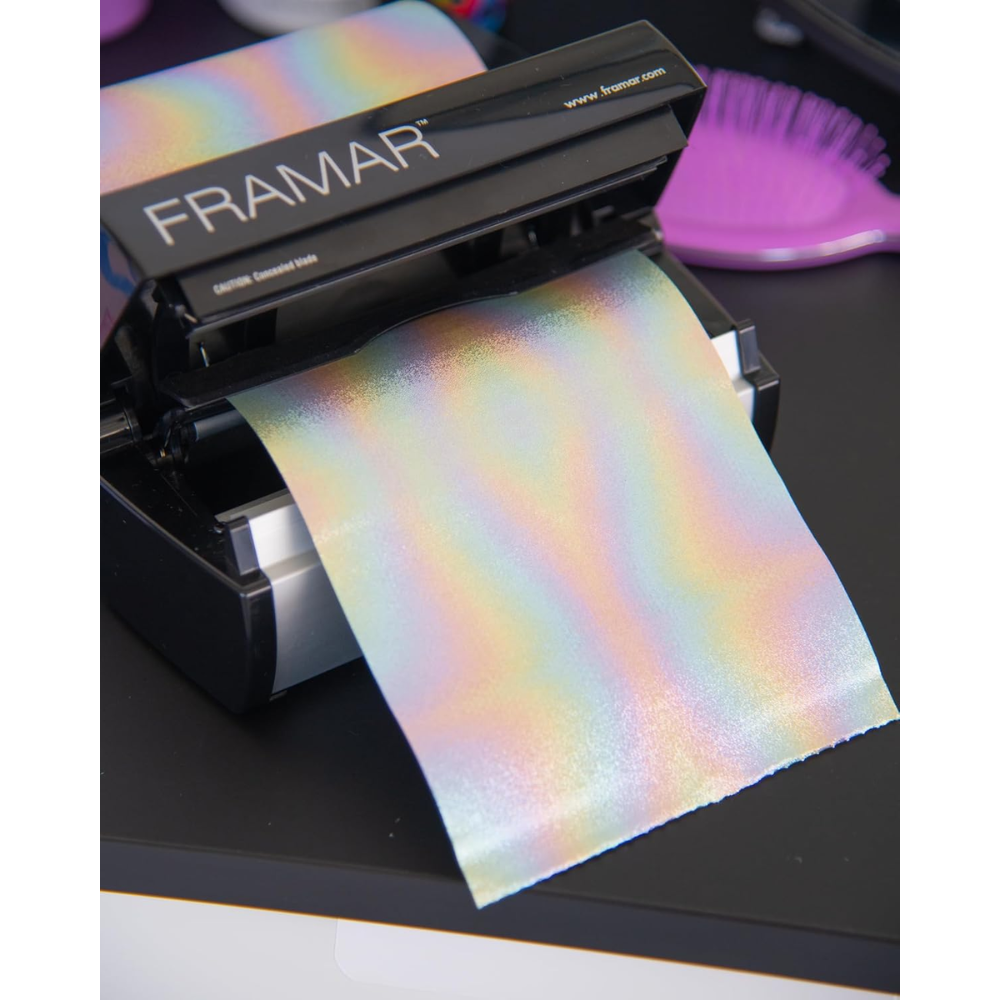 Framar Rotolo Alluminio Goffrato Ethereal Arcobaleno per Colorazione e Meches