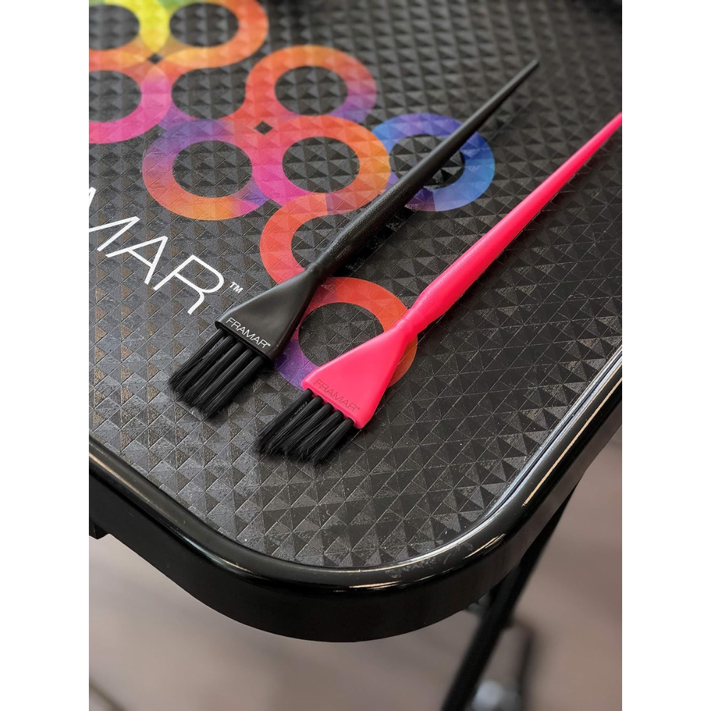 Framar Detail Brush Set Nero & Rosa – 2 Pennelli Colorazione