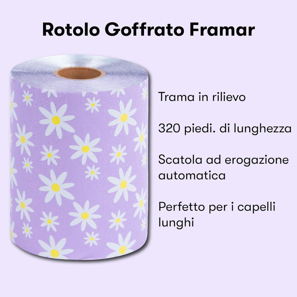 Framar Rotolo Alluminio Goffrato Whoopsie Daisy per Colorazione e Meches