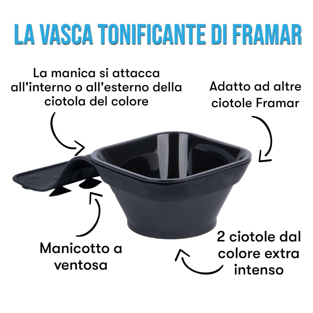 Framar Toning Tub Ciotola per Tinta e Tonalizzante con Supporto a Ventosa