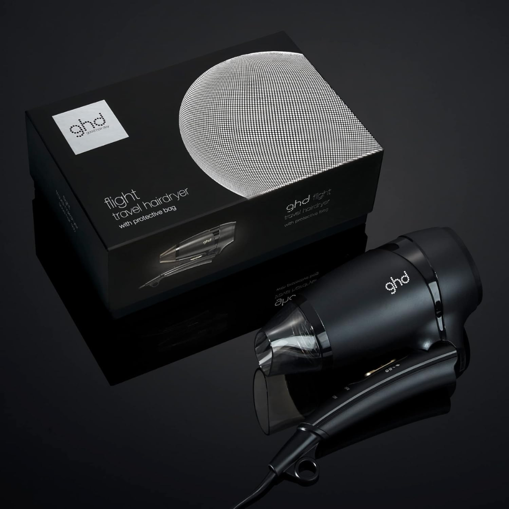 GHD Flight+ Phon da Viaggio Professionale Nero