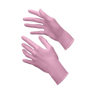 Guanti nitrile rosa senza polvere 100 pz