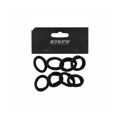 Kiepe Mini Elastici Fermacoda Neri per Capelli 8 Pezzi