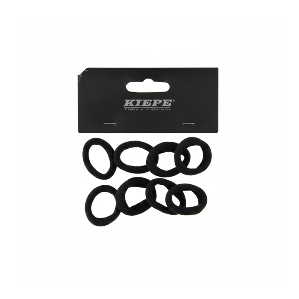 Kiepe Mini Elastici Fermacoda Neri per Capelli 8 Pezzi