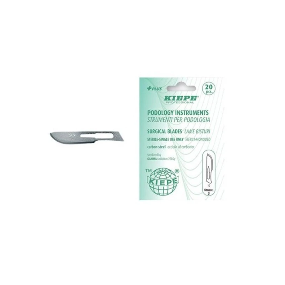 Kiepe Lame Bisturi Sterili N.10 in Acciaio Inox per Manico 443 - 20 Pezzi