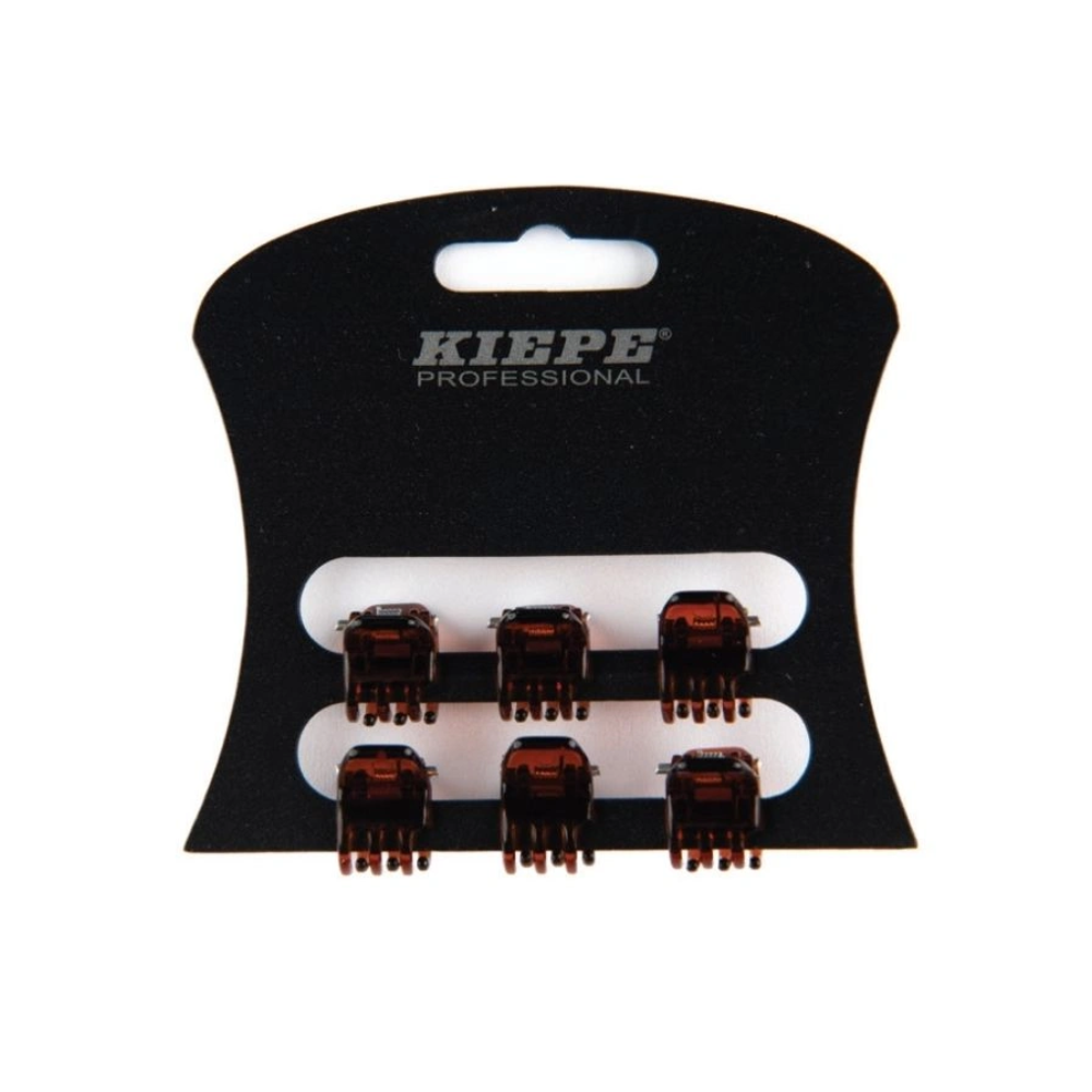 Kiepe Mini Pinzette Fermacapelli Marroni 1,2 cm 6 pz