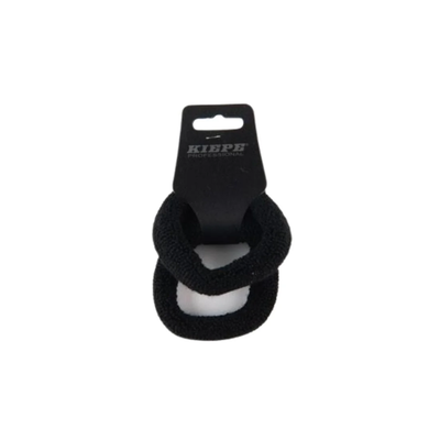 Kiepe Polsone Elastico Nero Fermacoda per Capelli 2 Pezzi