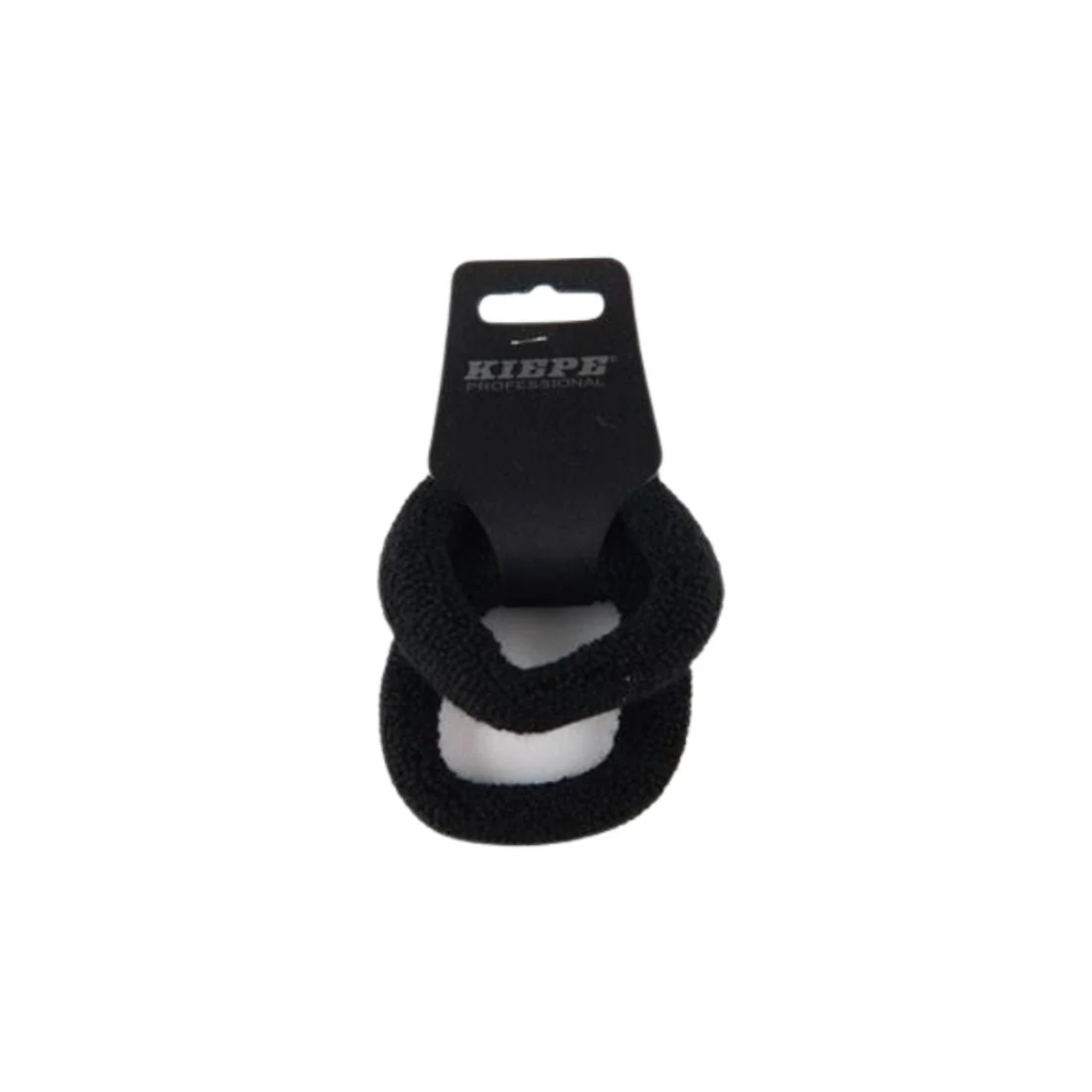 Kiepe Polsone Elastico Nero Fermacoda per Capelli 2 Pezzi