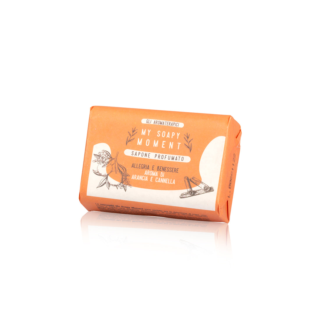 Gli Aromaterapici handgemachte Orangen- und Zimtseife 