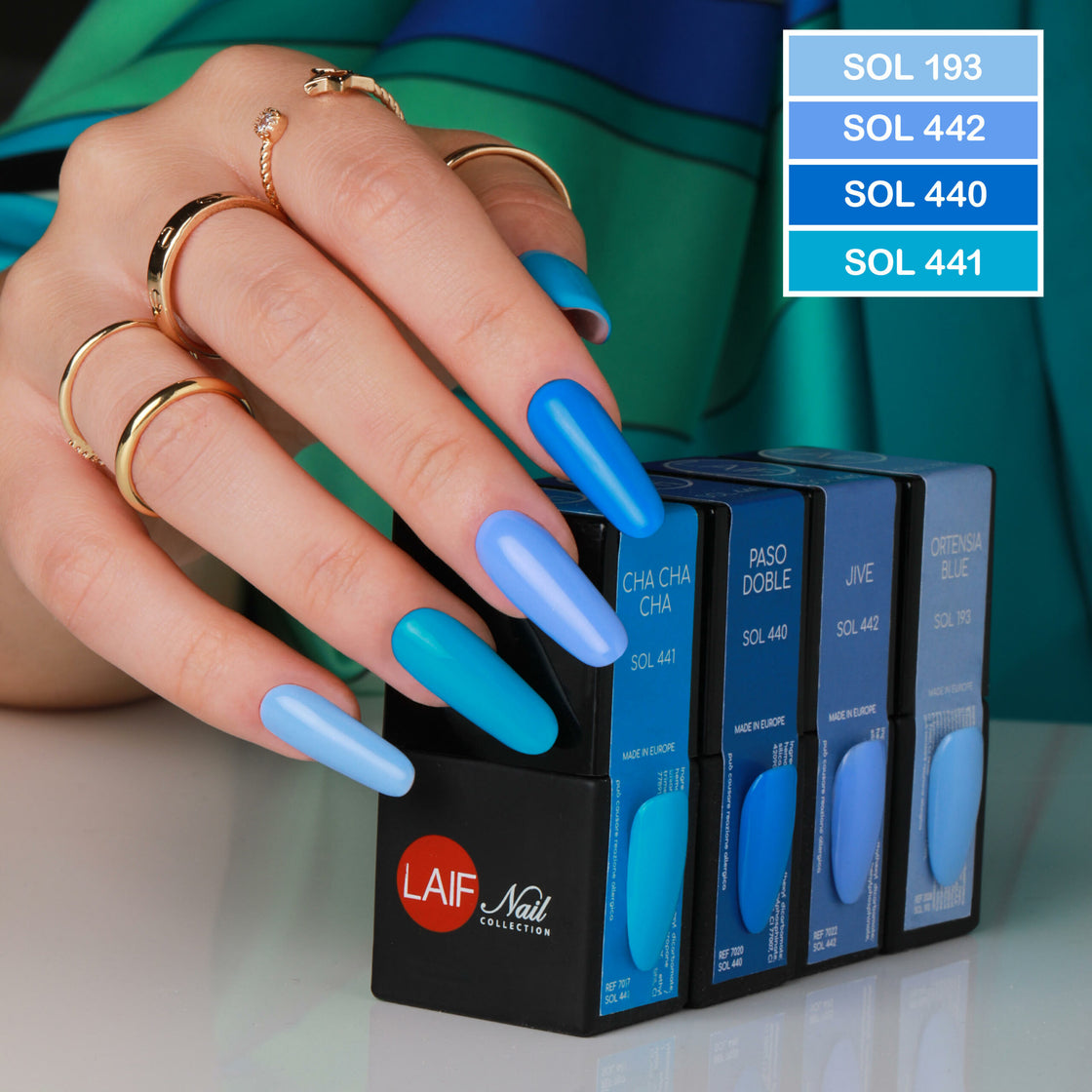 Laif Semi-permanent Gel Nail Polish SOL 193 Ortensia Blue 10ml