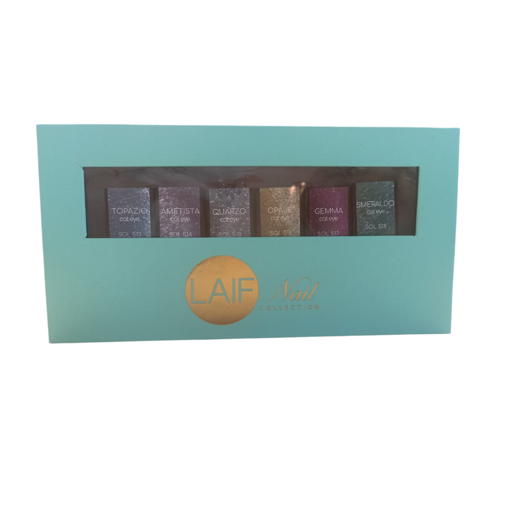 Laif Nail Kit Soak Off Cat Eye GemStone Summer 2025 (6 Colori)