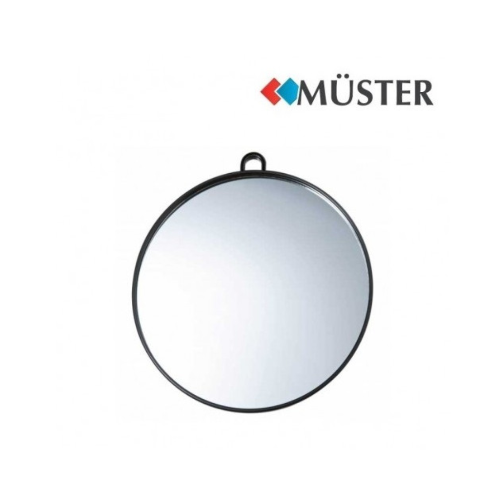Muster Specchio Professionale Tondo con Manico 27 cm – Melanzana