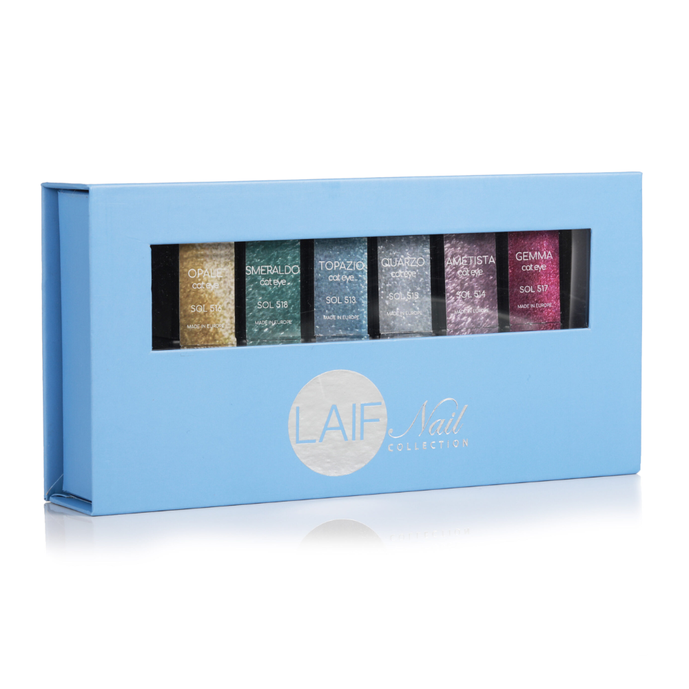 Laif Nail Kit Soak Off Cat Eye GemStone Summer 2025 (6 Colori)