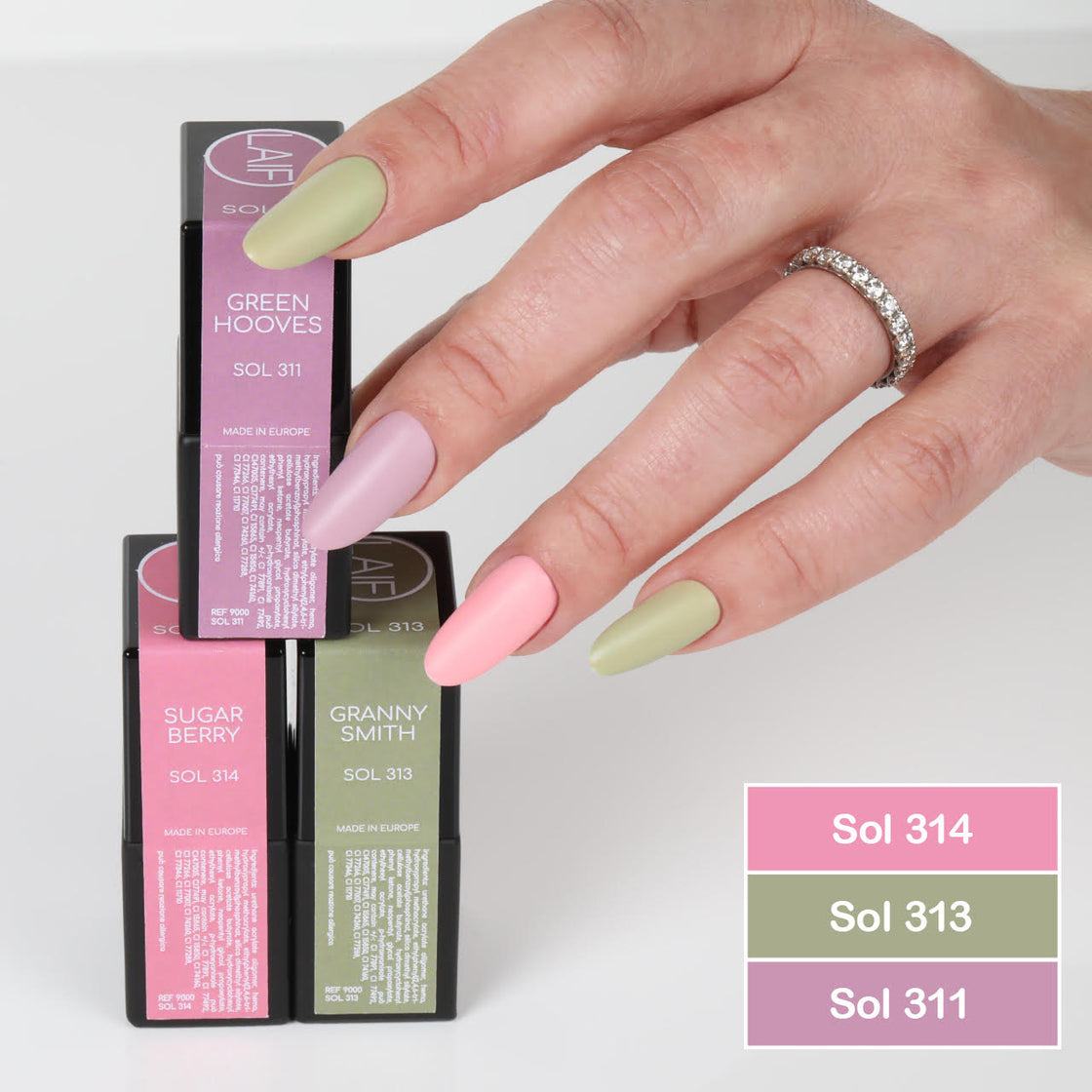 Laif Semi-Permanent Gel Nail Polish SOL 313 Granny Smith 10ml