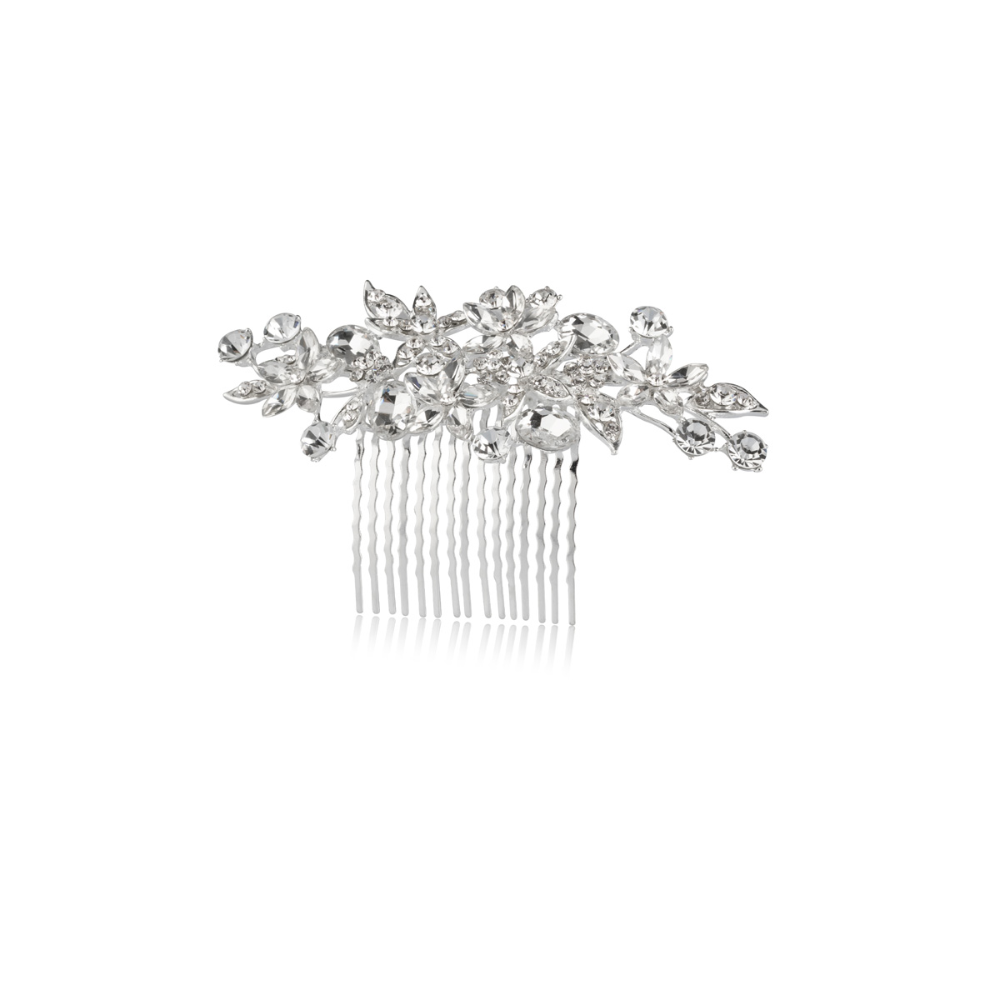 Pettinino per capelli floreale con strass