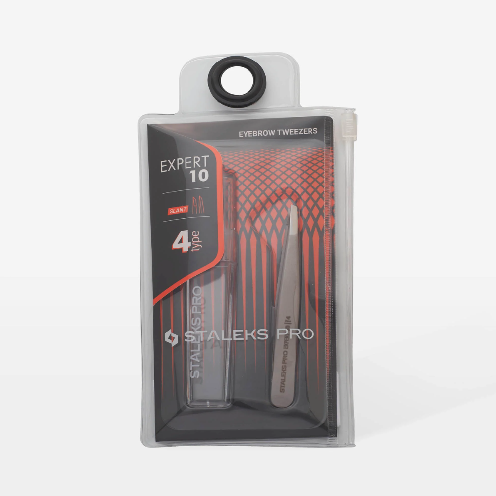 Staleks Pro Pinzetta per Sopracciglia EXPERT 10 Tipo 4 – Bordi Smussati Stretti