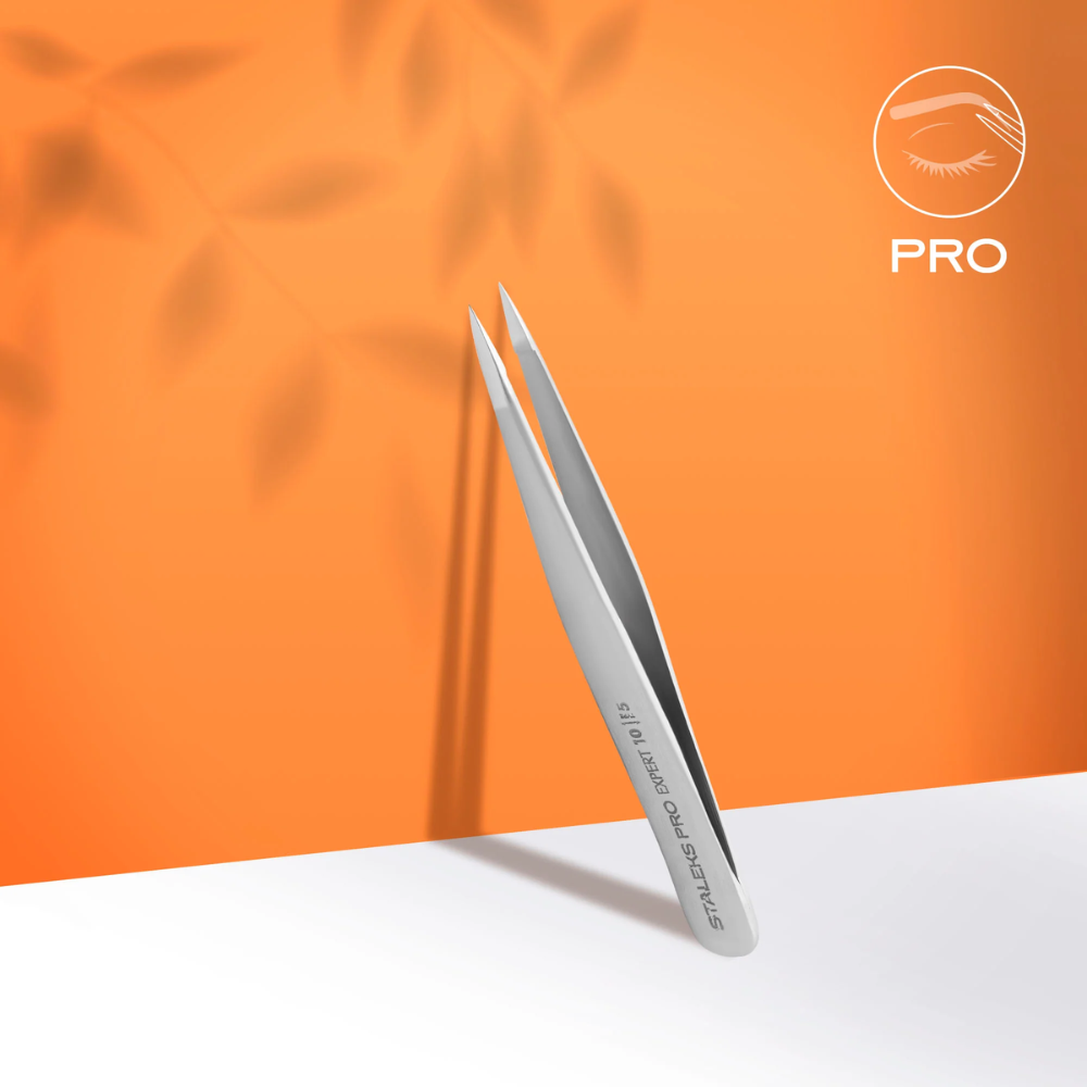 Staleks Pro Pinzetta per Sopracciglia EXPERT 10 Tipo 5 – Punta Appuntita
