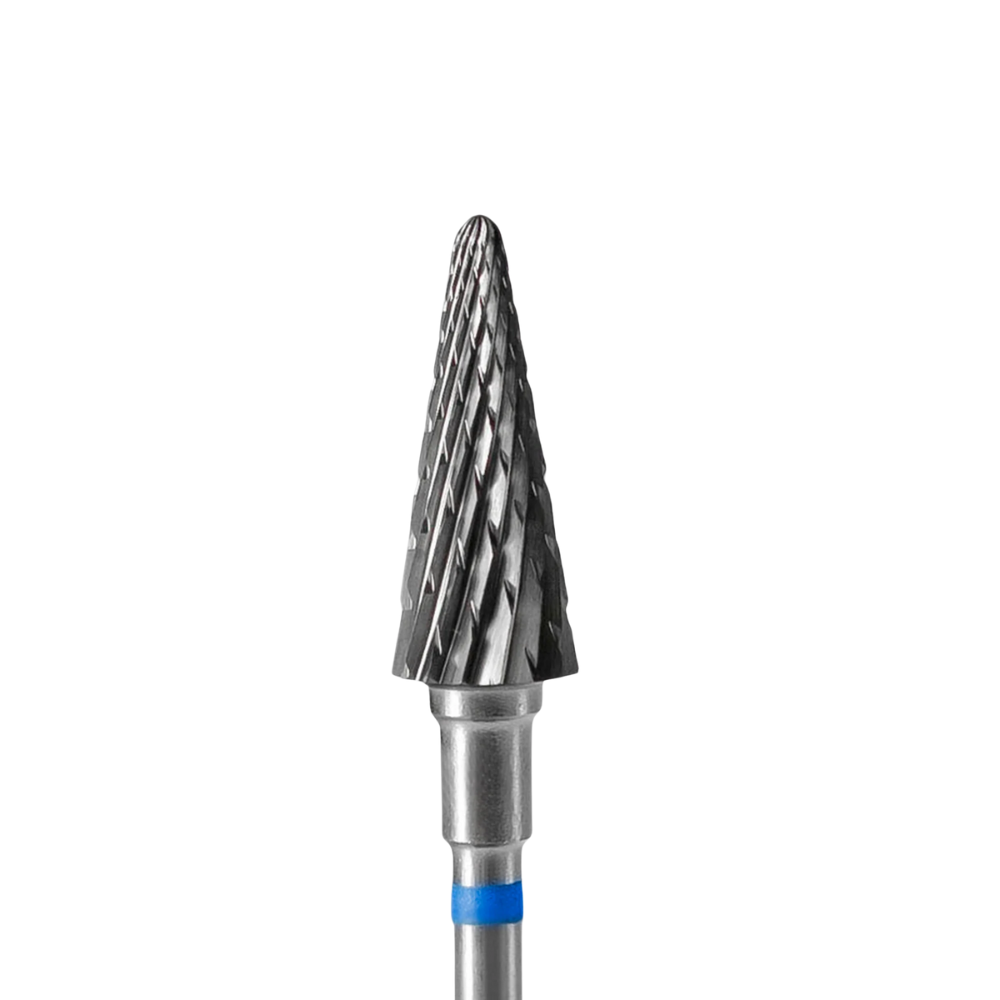 Staleks Punta Carbide Cono Blu Ø 6 mm – punta in carburo professionale per rimozione gel e pedicure