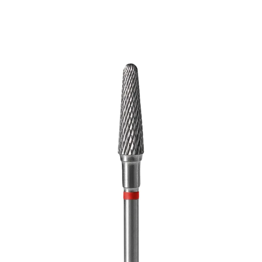 Staleks Pro Punta Fresa Carbide Tronco Rossa per Fresa 4x13 mm