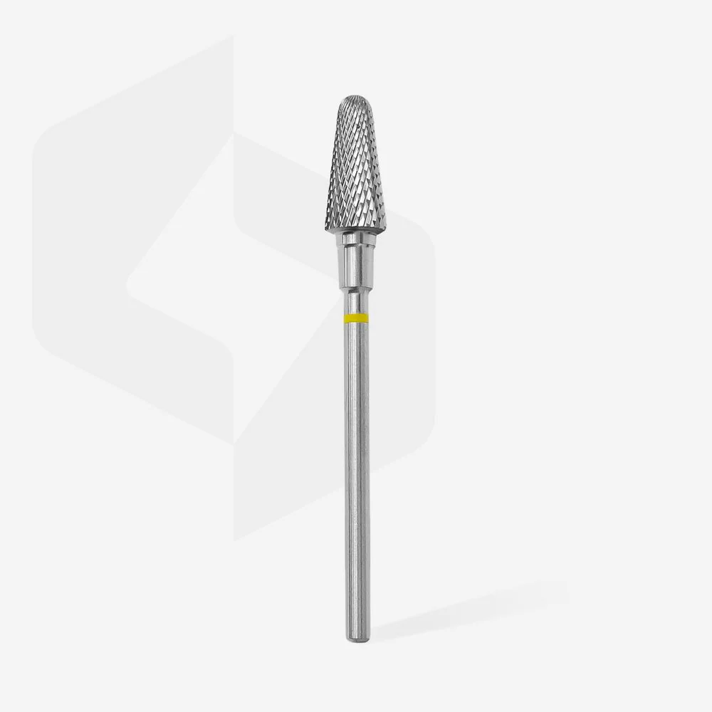 Staleks Punta Carbide Tronco Giallo Super Fine – Ø 6 mm / Lunghezza 14 mm