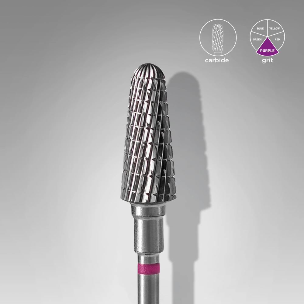 Staleks Punta Carbide Tronco Viola – Ø 6 mm / Lunghezza 14 mm