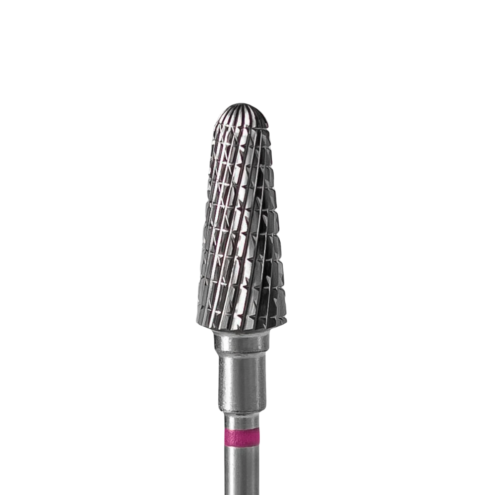 Staleks Punta Carbide Tronco Viola Ø 6 mm – punta in carburo superfine per manicure e pedicure professionale