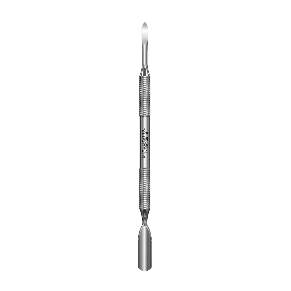 Staleks Pro Spingicuticole Largo e Arrotondato EXPERT 30 Type 6 – strumento professionale doppia punta in acciaio inox