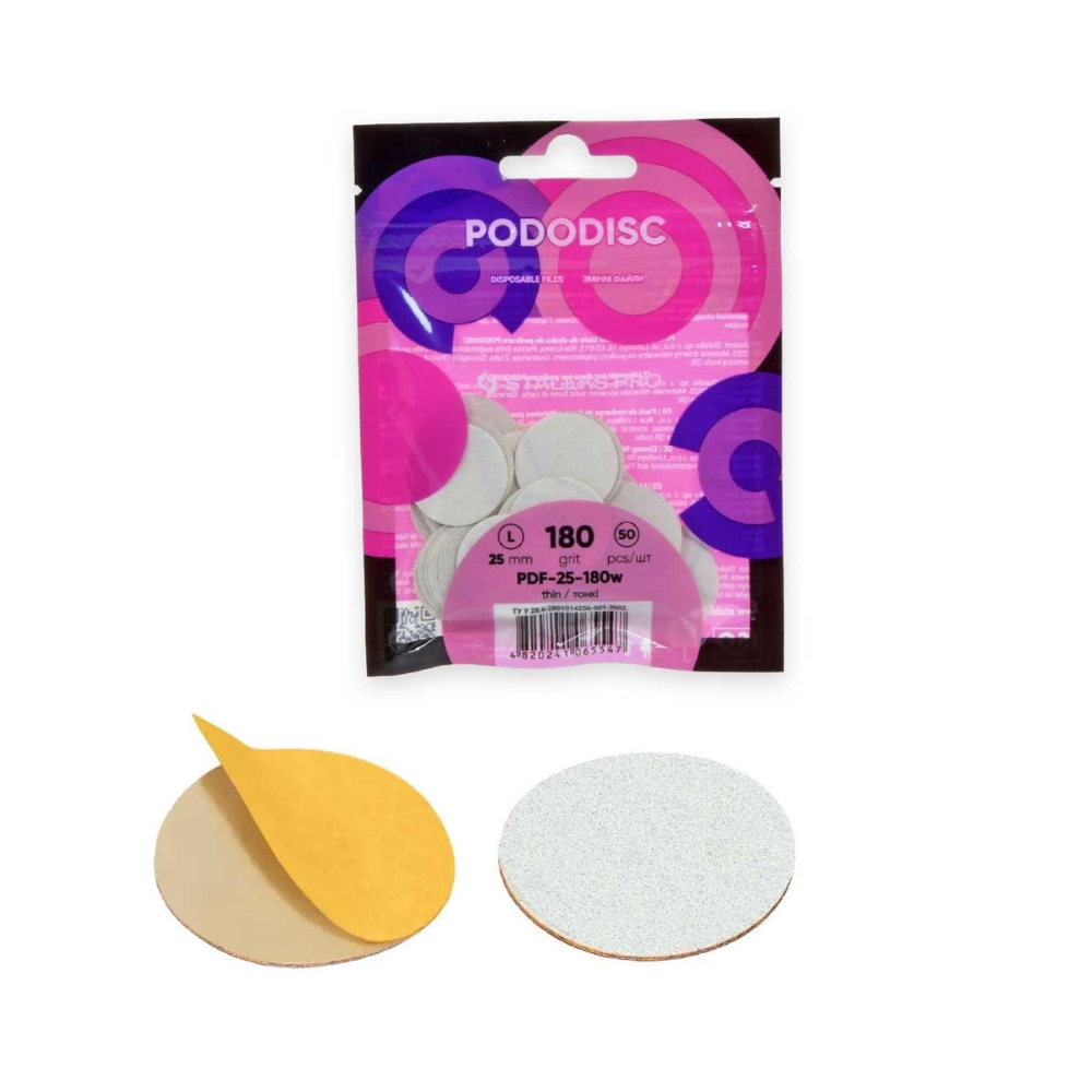 Staleks Pro Pododisc L Ricambi Disco Pedicure Bianco 25 mm Grana 180 – 50 pz