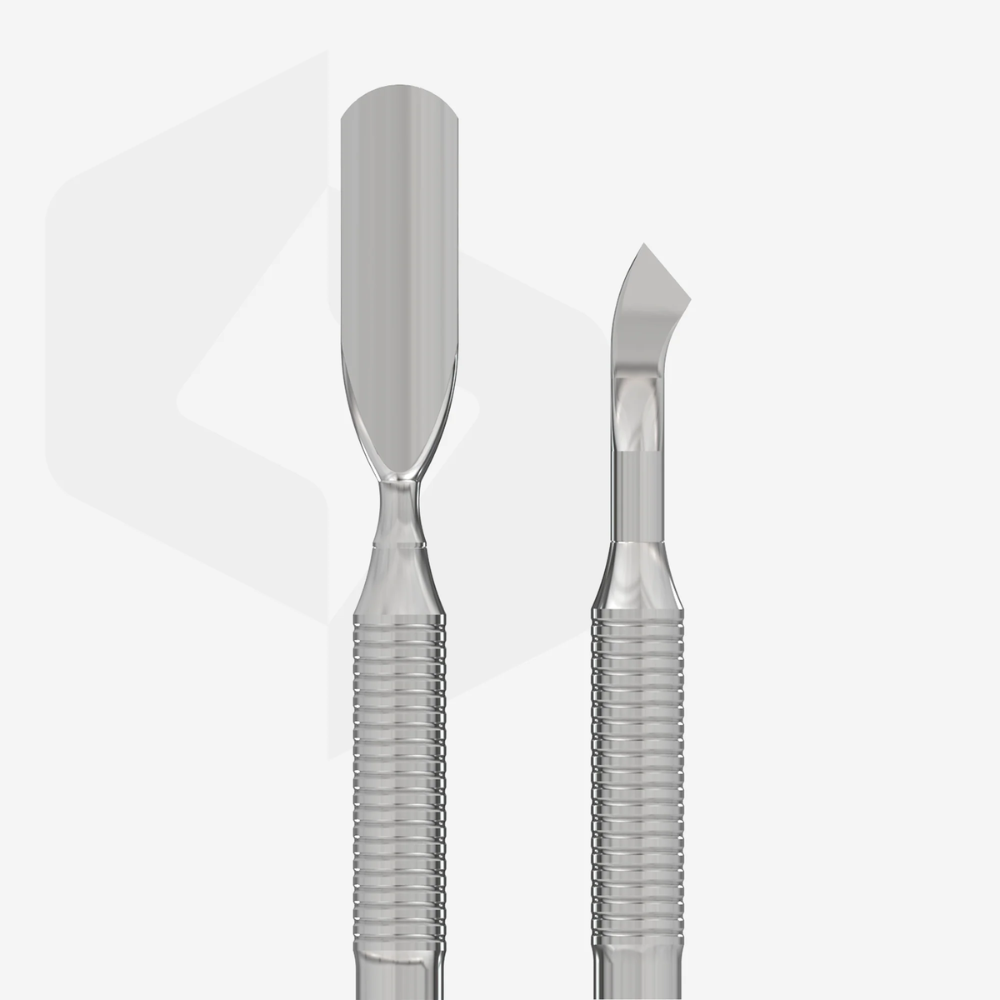 Staleks Pro Spatola per manicure (pusher largo arrotondato + lama piegata) – EXPERT 30 TYPE 4.2