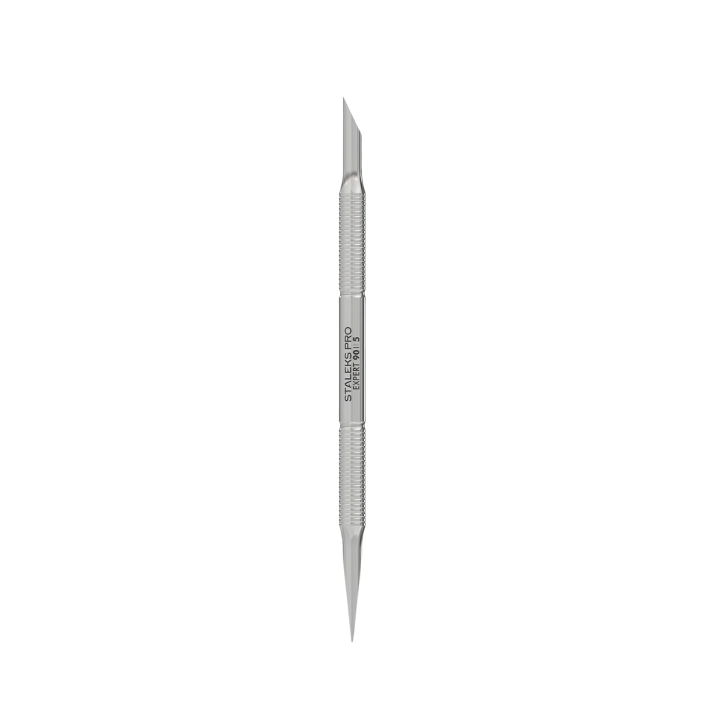 Spatola per manicure EXPERT 90 con pusher obliquo e arrotondato professionale