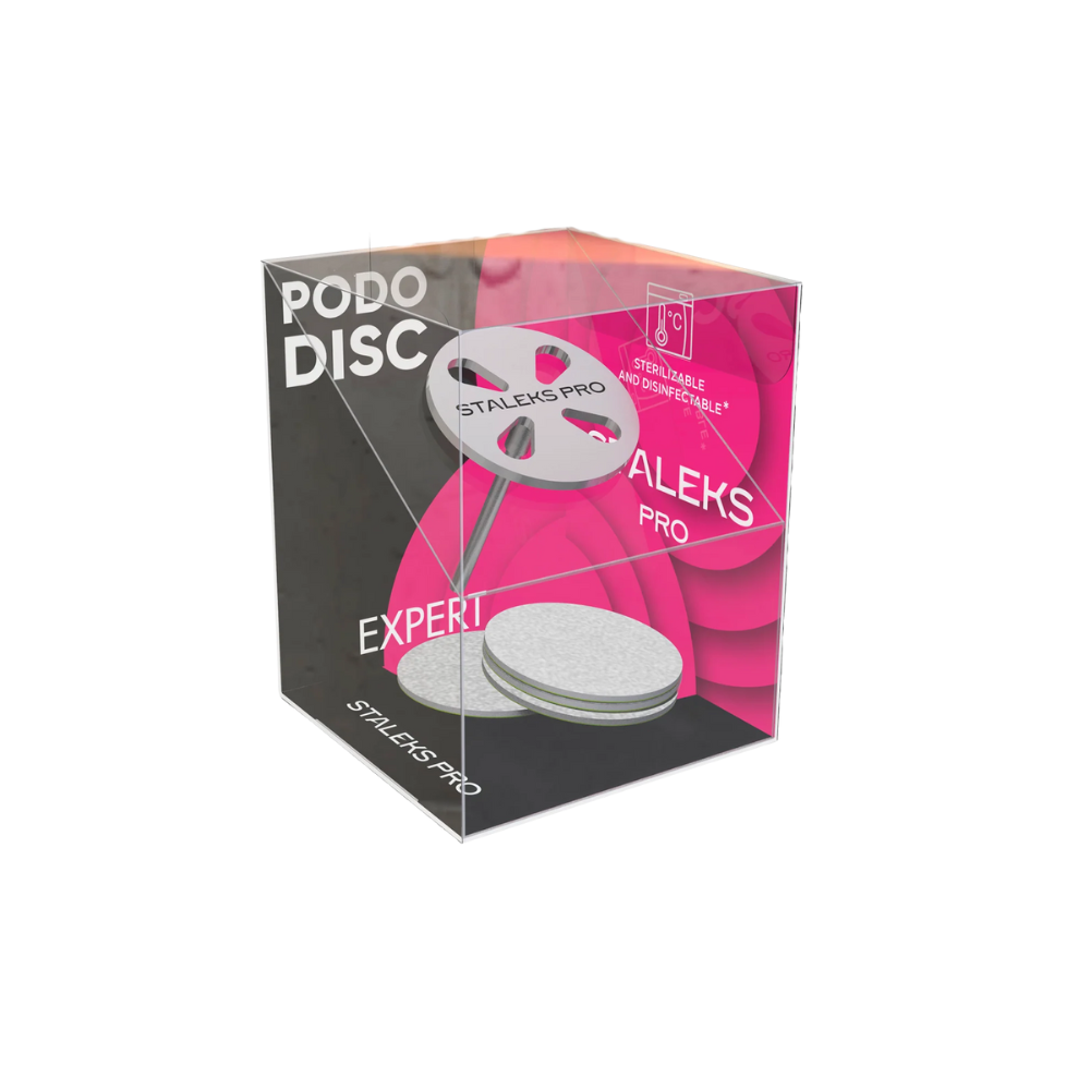Staleks PODODISC EXPERT M con lima grana 180 (20 mm) – disco pedicure professionale in acciaio inox