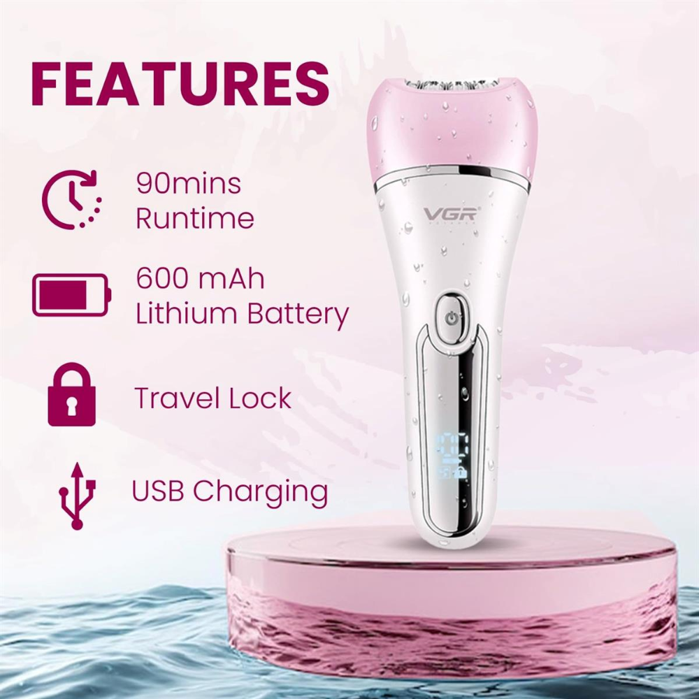 VGR V-733 Lady Care 6 in 1 – Epilatore Multifunzione Corpo, Viso e Bikini