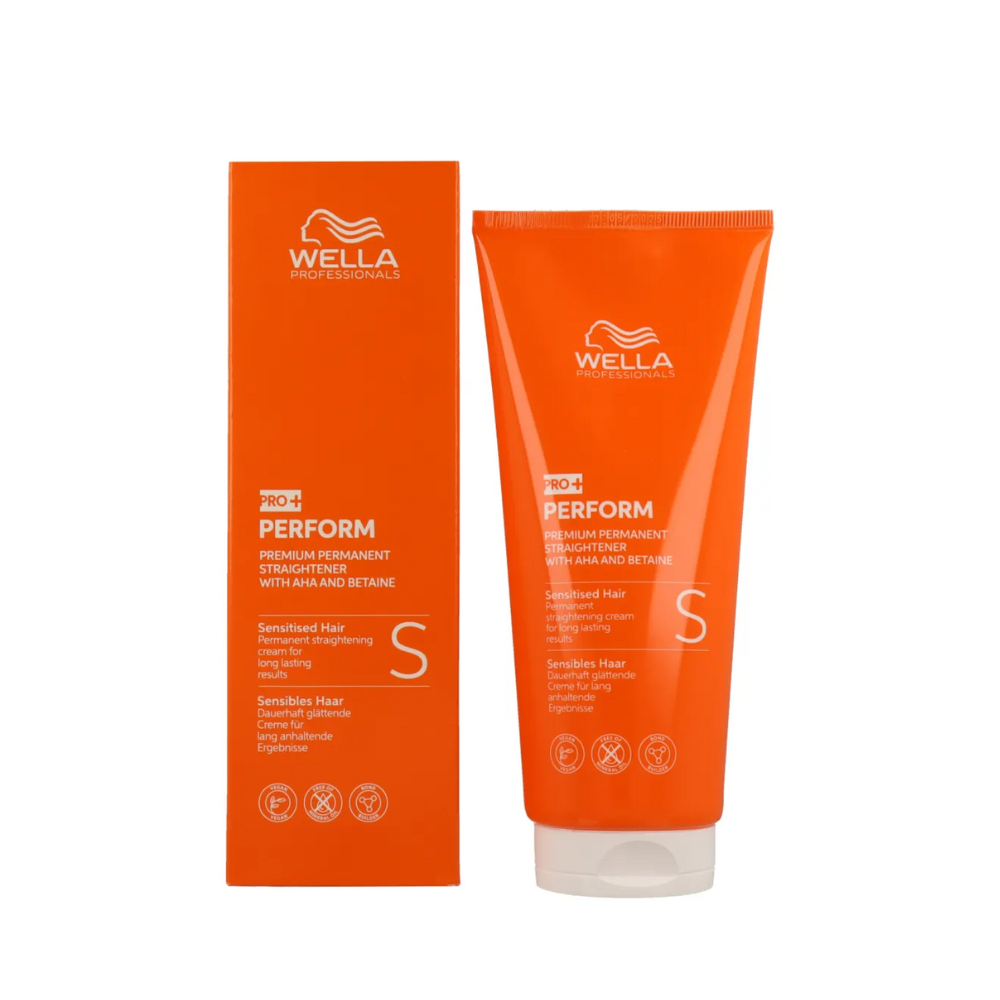 Wella Pro+ Perform Premium Perm Straightener S 200 ml – trattamento lisciante professionale per capelli sensibilizzati