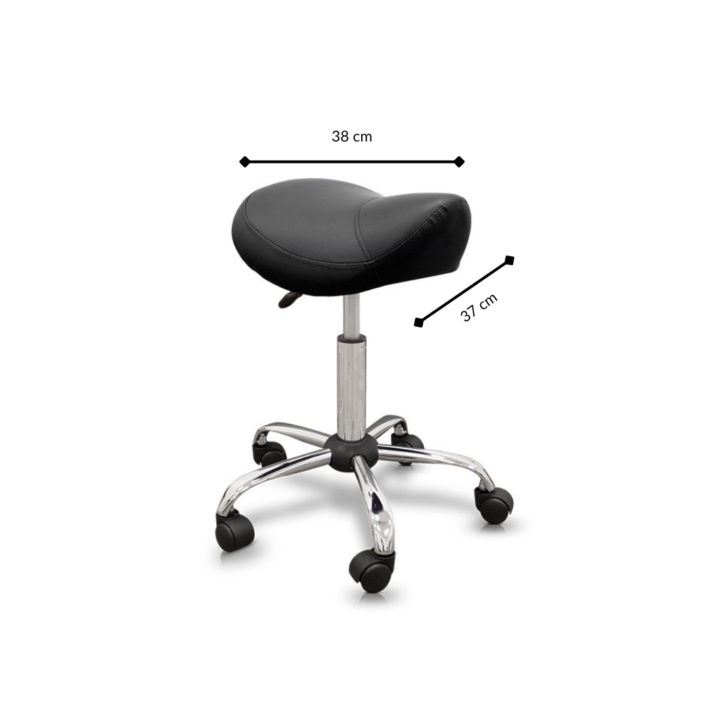 Xanitalia Sgabello Roller Pro Elite nero in Ecopelle