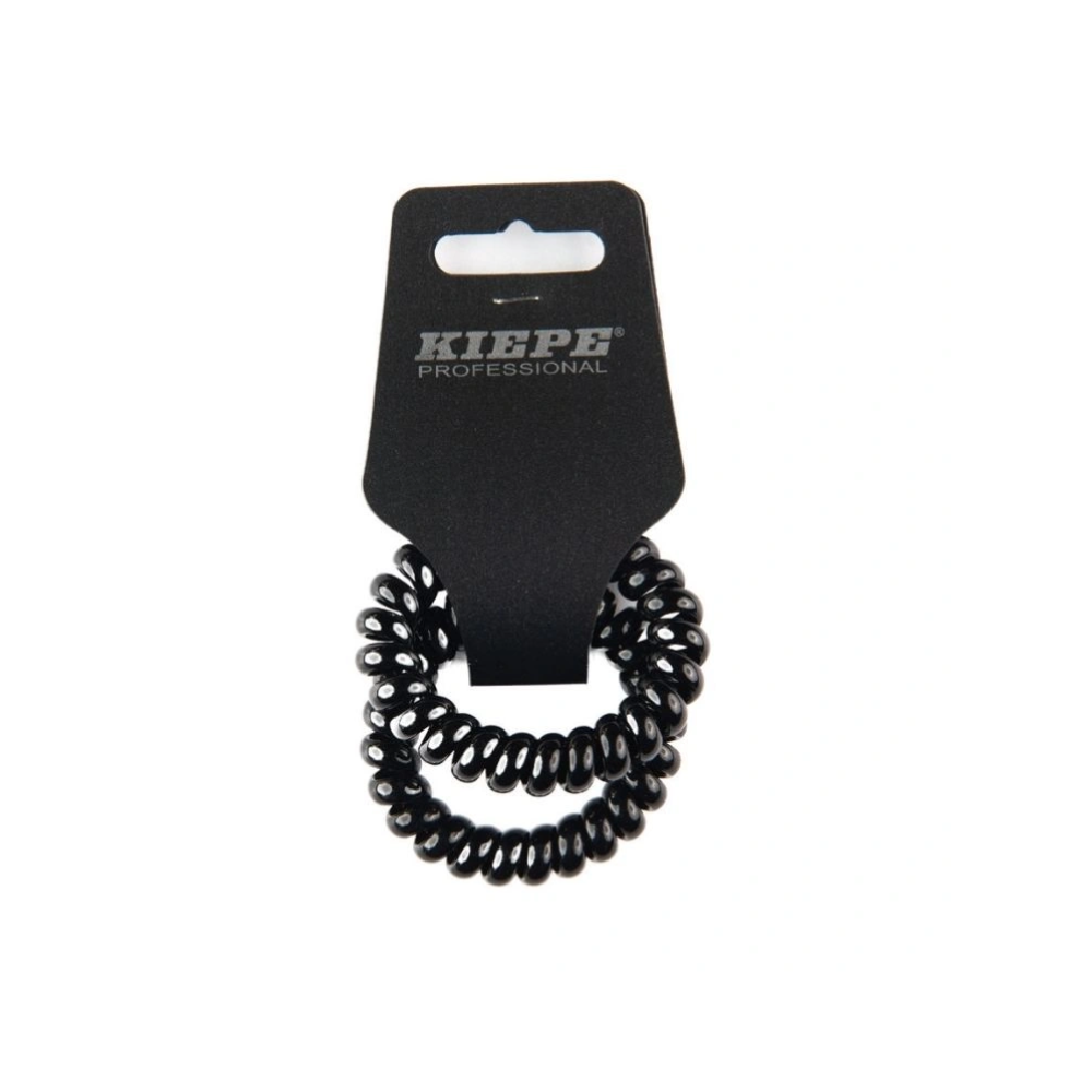 Kiepe Elastici in Gomma Nera per Capelli 2 pz