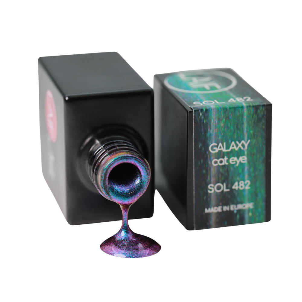 Laif Soak Off Gel SOL482 Galaxy Cat Eye – smalto semipermanente verde magnetico effetto cat eye