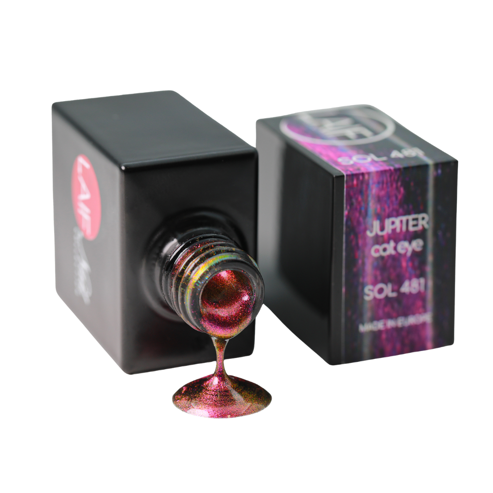 Laif Soak Off Gel SOL481 Jupiter Cat Eye – smalto semipermanente viola magnetico effetto cat eye