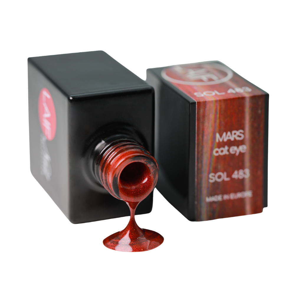 Laif Soak Off Gel SOL483 Mars Cat Eye – smalto semipermanente rosso magnetico effetto cat eye