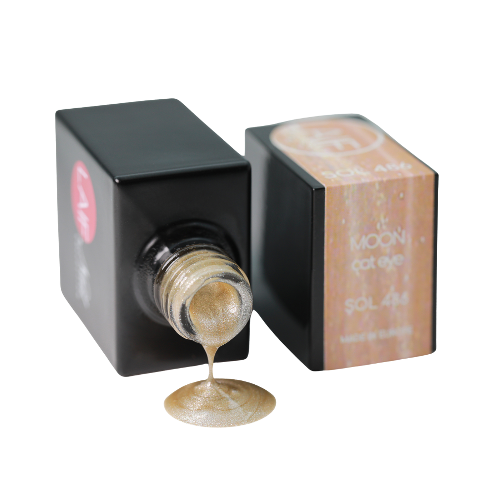 Laif Soak Off Gel SOL486 Moon Cat Eye – smalto semipermanente dorato perlato effetto magnetico