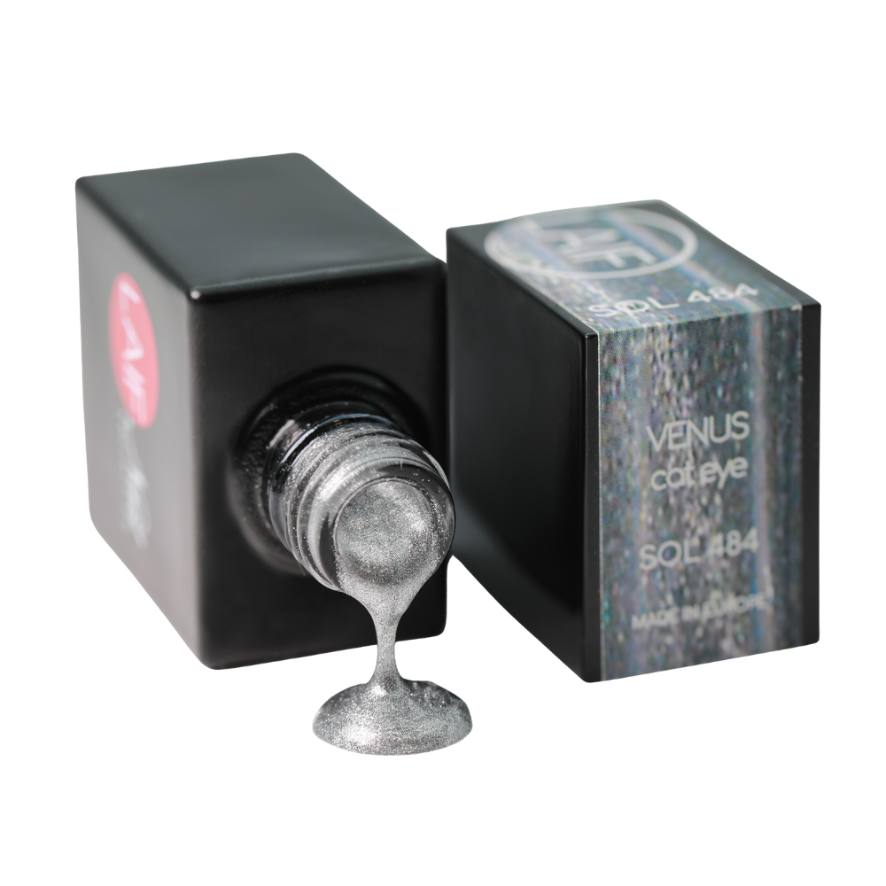 Laif Soak Off Gel SOL484 Venus Cat Eye Smalto Semipermanente Grigio Magnetico 10 ml