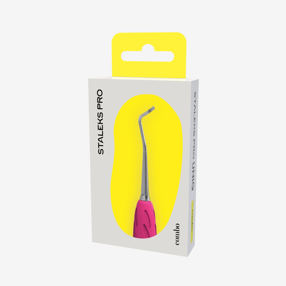 Staleks Pro Parte Operativa COMBO UNIQ 32 – Curette Curvata a Destra per Pedicure Professionale