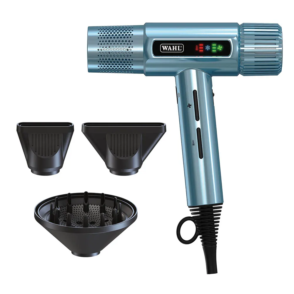 WAHL Vanquish Cool Blue Limited Edition asciugacapelli professionale con diffusore e concentratori