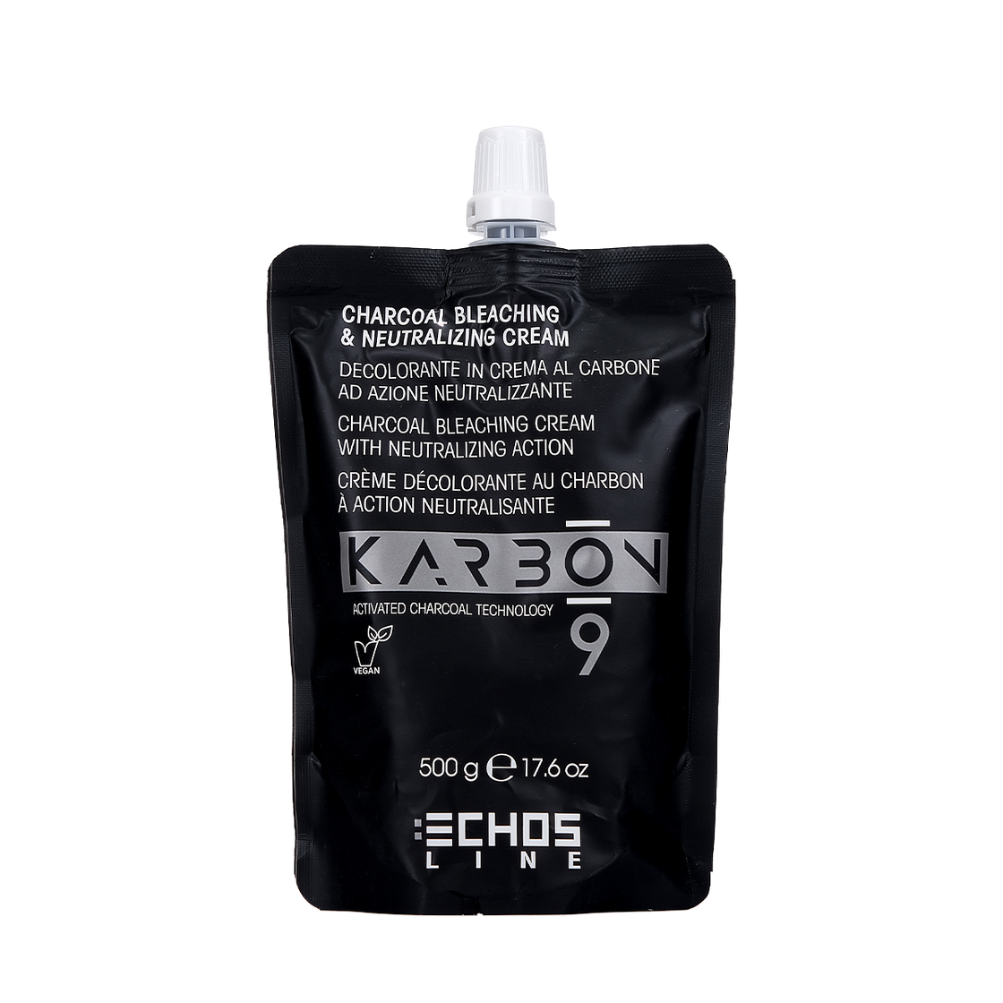 ECHOS KARBON 9 CHARCOAL BLEACHING & NEUTRALIZING CREAM DECO 500 GR