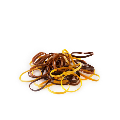 Labor small elastic in coffee-colored PVC