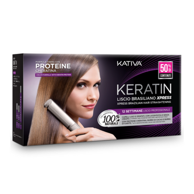 Kativa Kit Trattamento lisciante brasiliano alla Cheratina Xpress